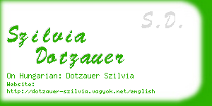 szilvia dotzauer business card